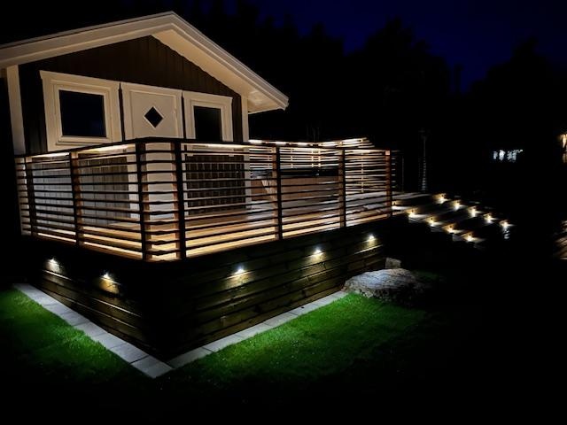 Ljussättning, altan, trädäck, LED